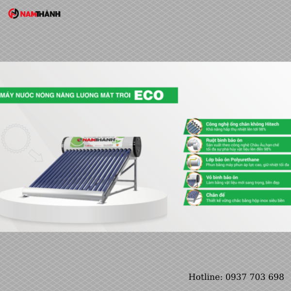 cấu tạo máy năng lượng mặt trời Nam Thành Eco